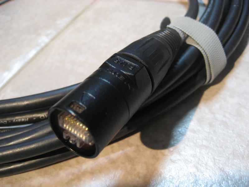 Locking CAT5e cable.