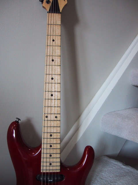 Maple neck and fretboard